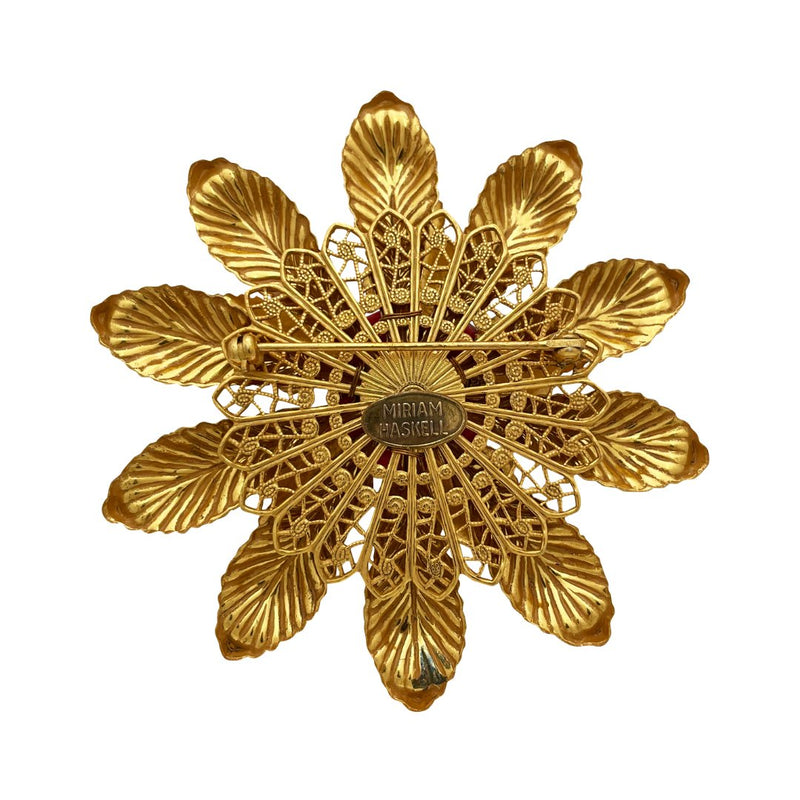 Miriam haskell deals flower brooch
